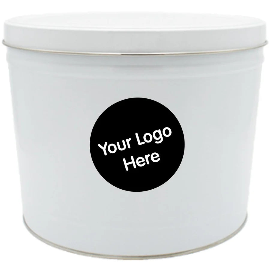 2 Gal Custom Branded Popcorn Gift Tin