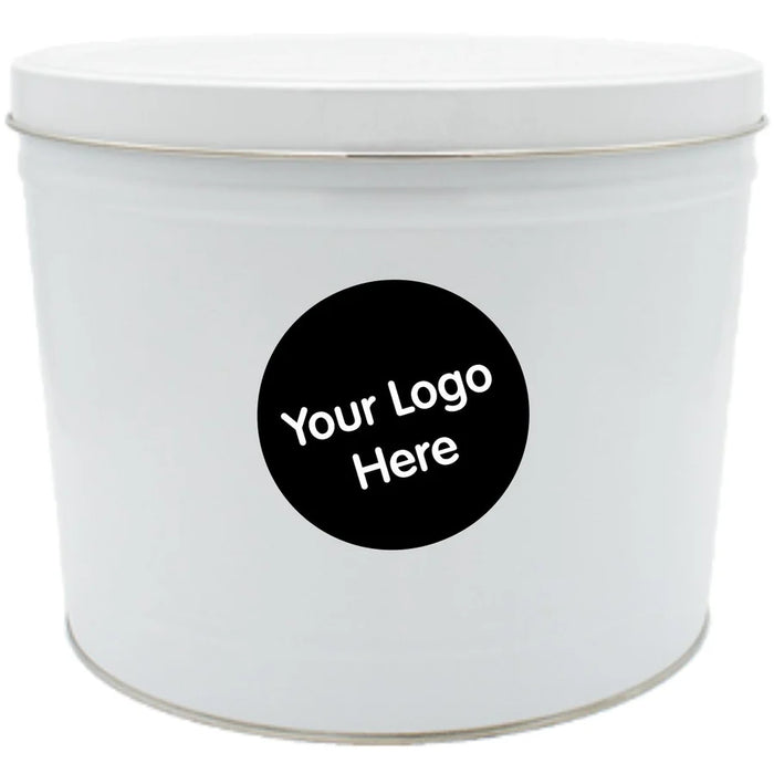 2 Gal Custom Branded Popcorn Gift Tin